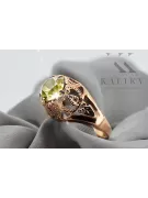 Žlutý Perydot Původní vinobraní 14k vinobraní kroužek vinobraní Vrc080r